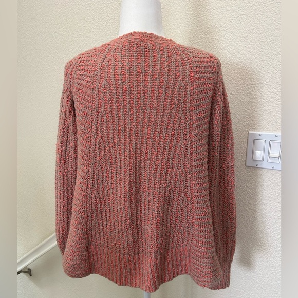 Anthropologie Moth pink Zipped Stitch knitted Pullover Sweater alpaca womens M - Picture 5 of 11